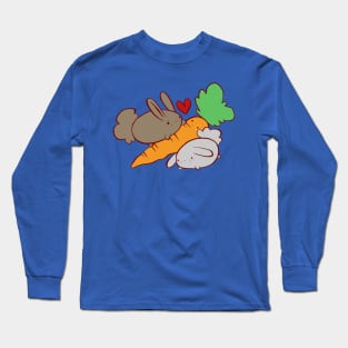 Hungry Bunnies and Carrot Long Sleeve T-Shirt